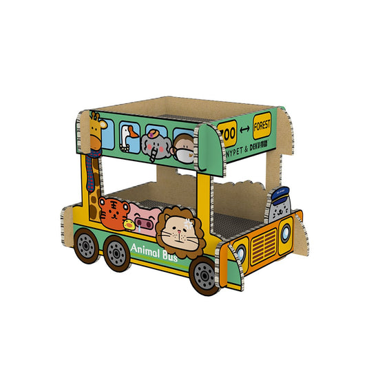 Animal Bus Green Cat Scratching Board-0